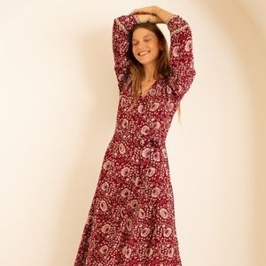 Natalie Martin Danika wrap dress in Vintage Flowers Red
